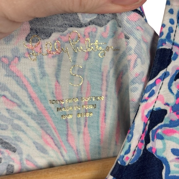 EUC Lilly Pulitzer Luella Swing Dress – Deep Sea Navy Shells – Sz Small - Picture 4 of 11